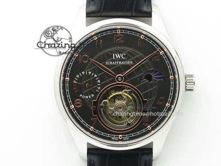 MIROTIME 0409 Packable Portuguese IW358304 ZF 1:1 Best Edition SS White Dial Blue Markers on Leather Strap A 7079